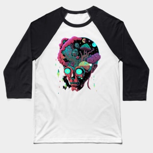 Trippy Skull Baseball T-Shirt